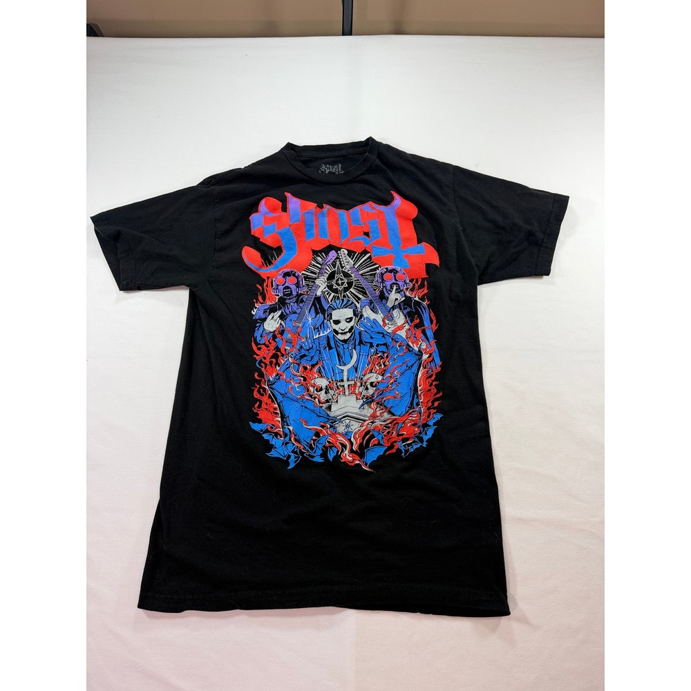 Ghost Band Graphic T-Shirt Mens Medium Black Papa Emeritus Nameless Ghouls Metal
